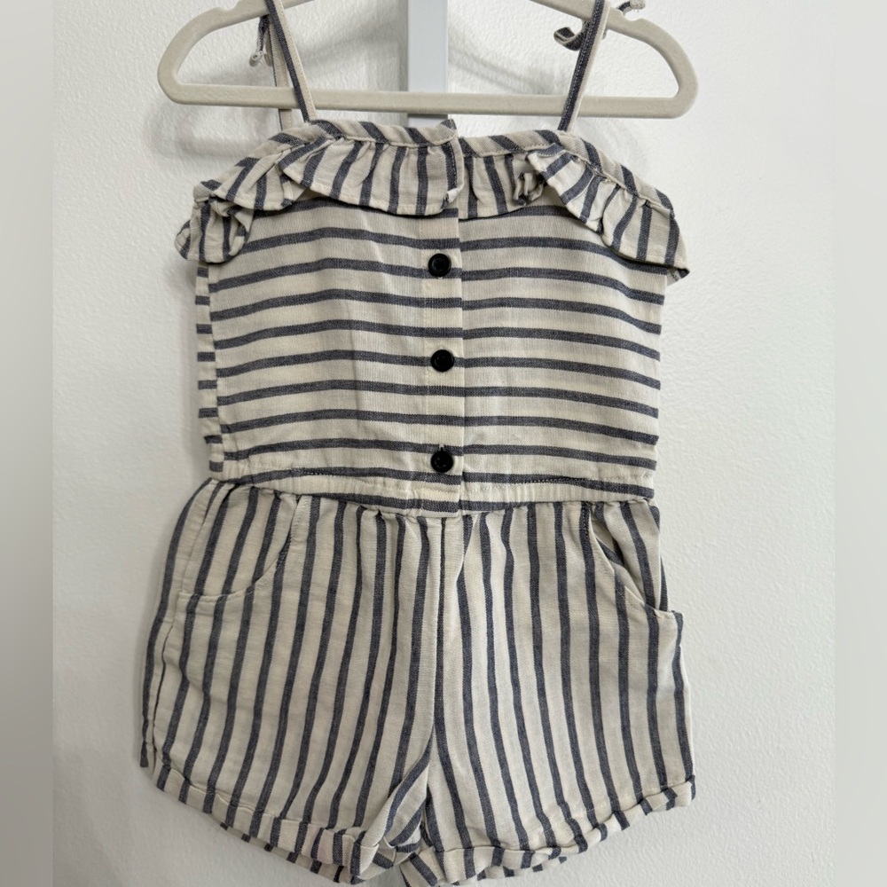 GAP Navy and White Striped Kids Romper